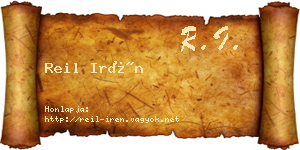 Reil Irén névjegykártya